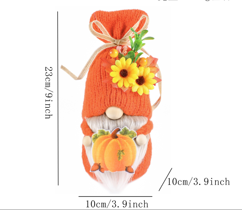 Thanksgiving Harvest Season Outdoor Garden Party Decorations Autumn Harvest Season Dwarf Figurine Ornament 6 Accessories
