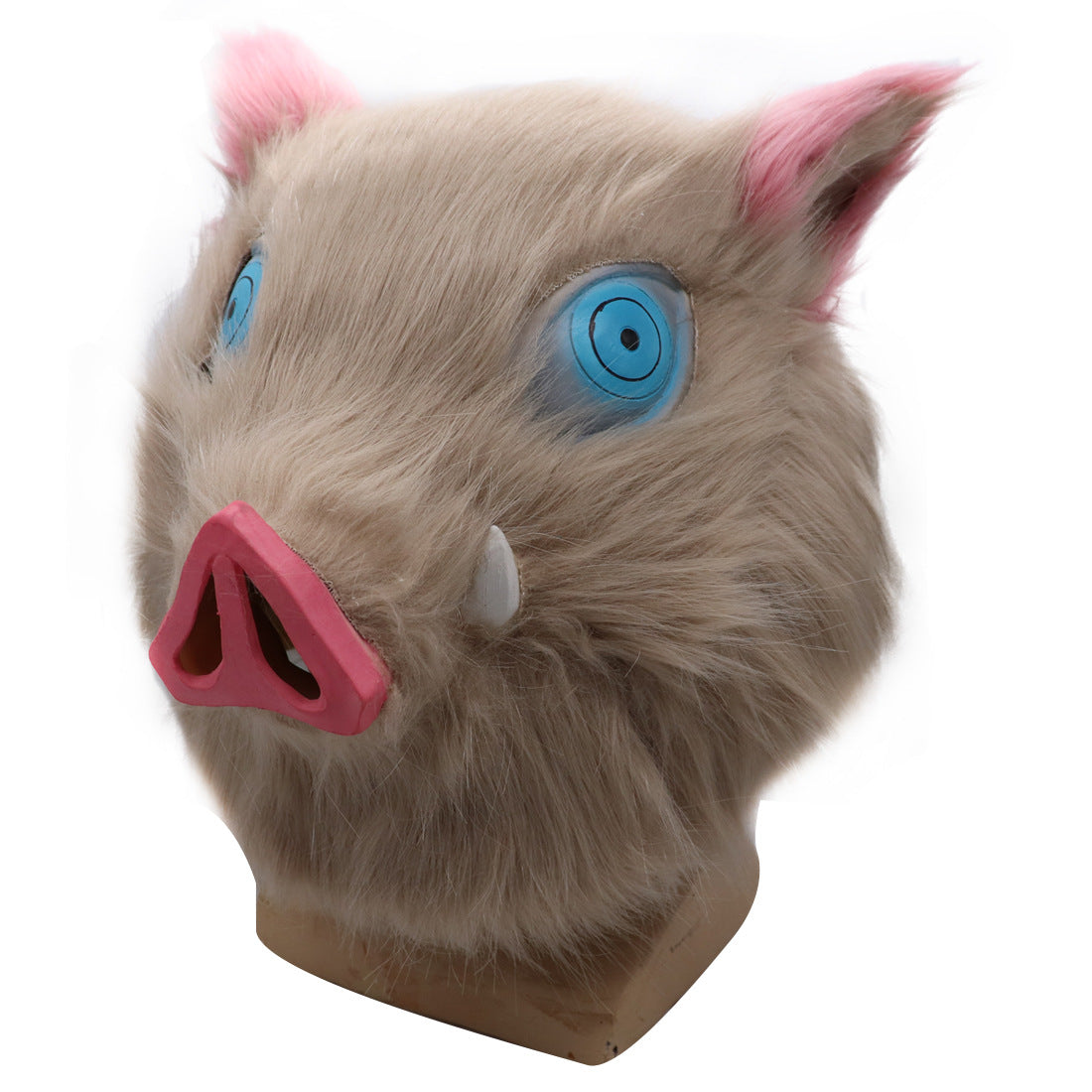 Demon Slayer Pig Head Mask Iyo no Suke Latex Mask for Party Costume Fluffy Pig Head Cover