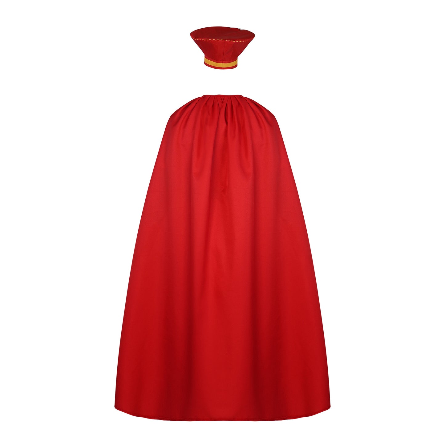 Lord Farquaad Cosplay Costume – Shrek | Red Tunic, Floor-Length Cape, Gold Belt, Arm Guards & Hat | Kids & Adults