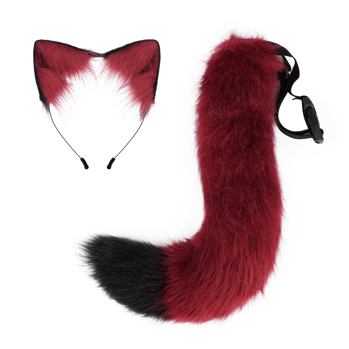 Halloween Cosplay Fake Fox Fur Tail Costume Accessory Animal Tail Cat Ear Headband Hairband Drop Shipping