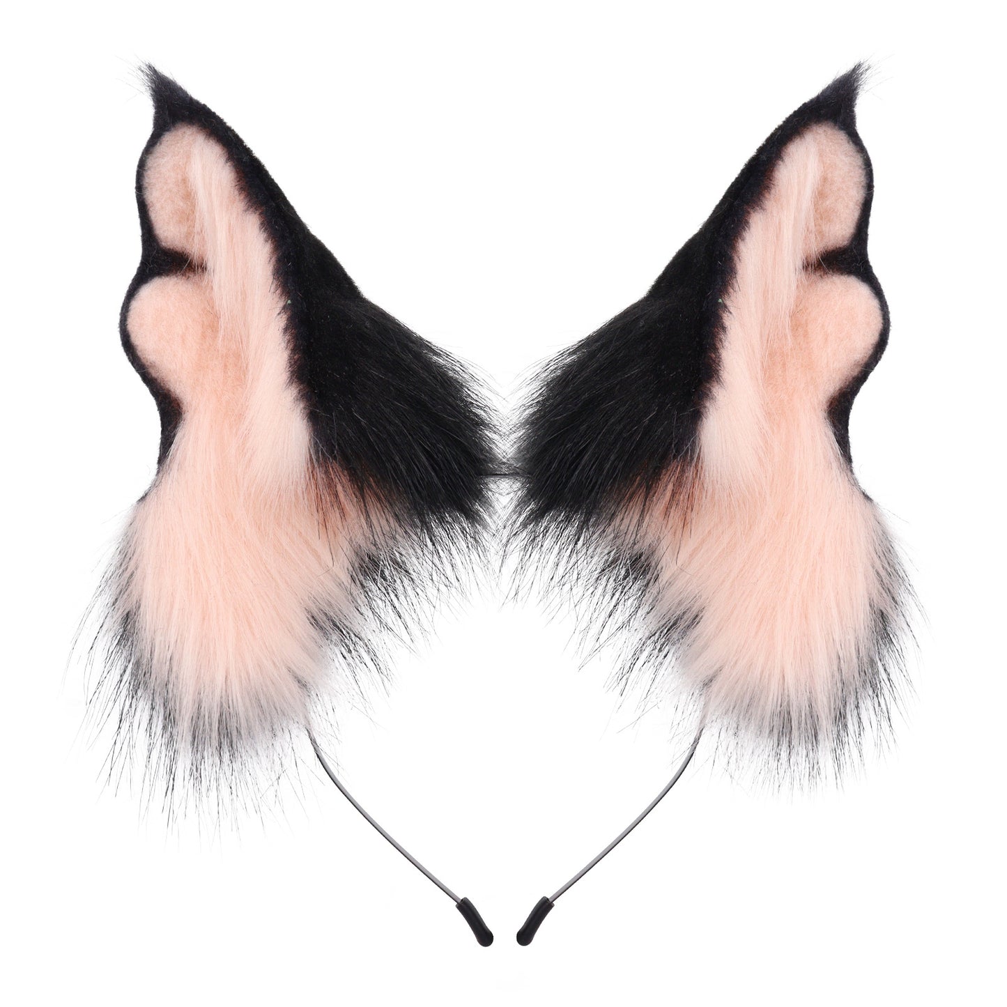 New Adjustable Faux Cat Ear Headband, Plush Animal Ears Hair Accessory for Halloween Cosplay