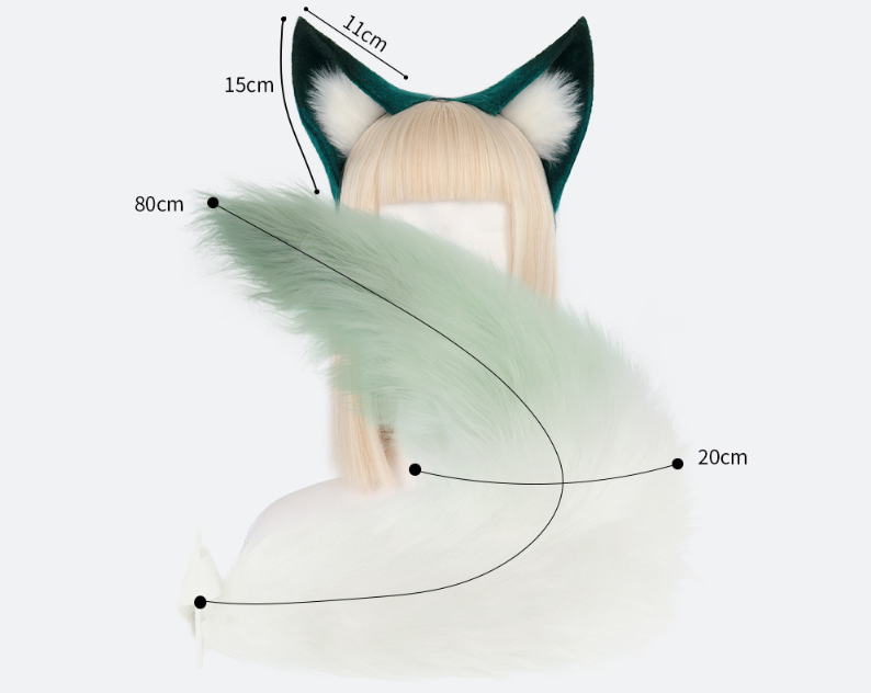 One Piece Drop Shipping Honkai Star Rail Yukong Fox Ears Headband Cosplay Plush Cat Ears Set Halloween