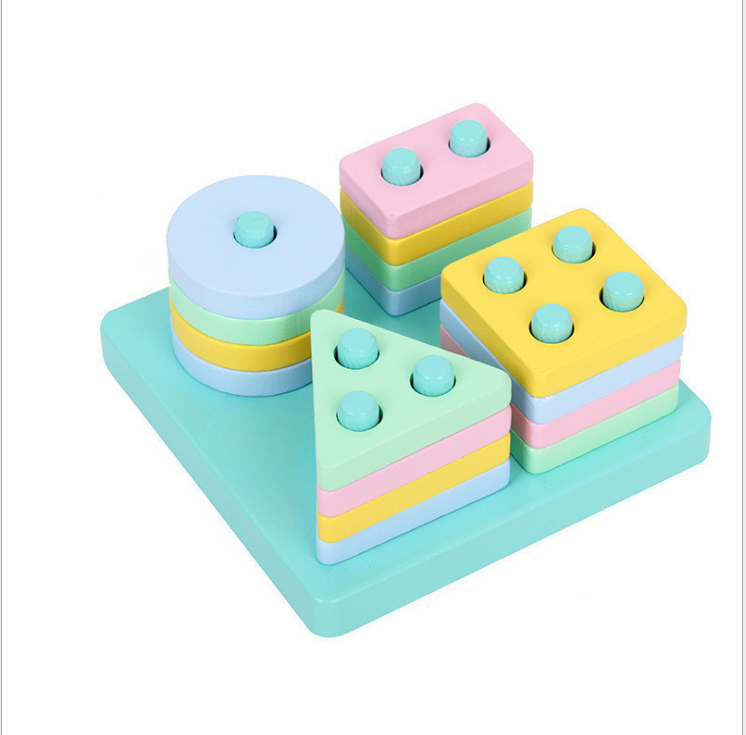 Colorful Geometric Shapes Matching Toys For Children Early Learning Exercise Hands-on Ability Montessori Educational Wooden Toys