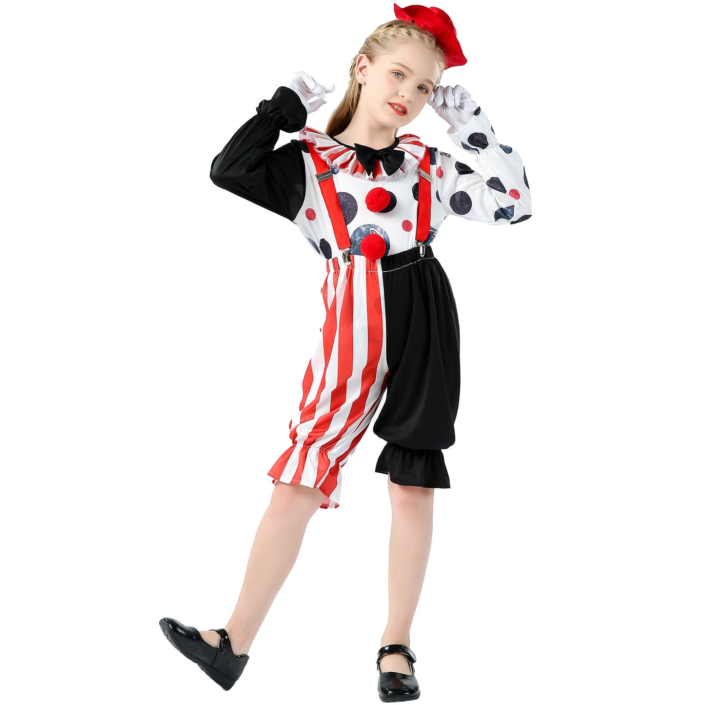 Clown Costume for Girls Festival COS Party Outfit, Children's Performance Wear, Kids Stage Costume, Halloween Clothing