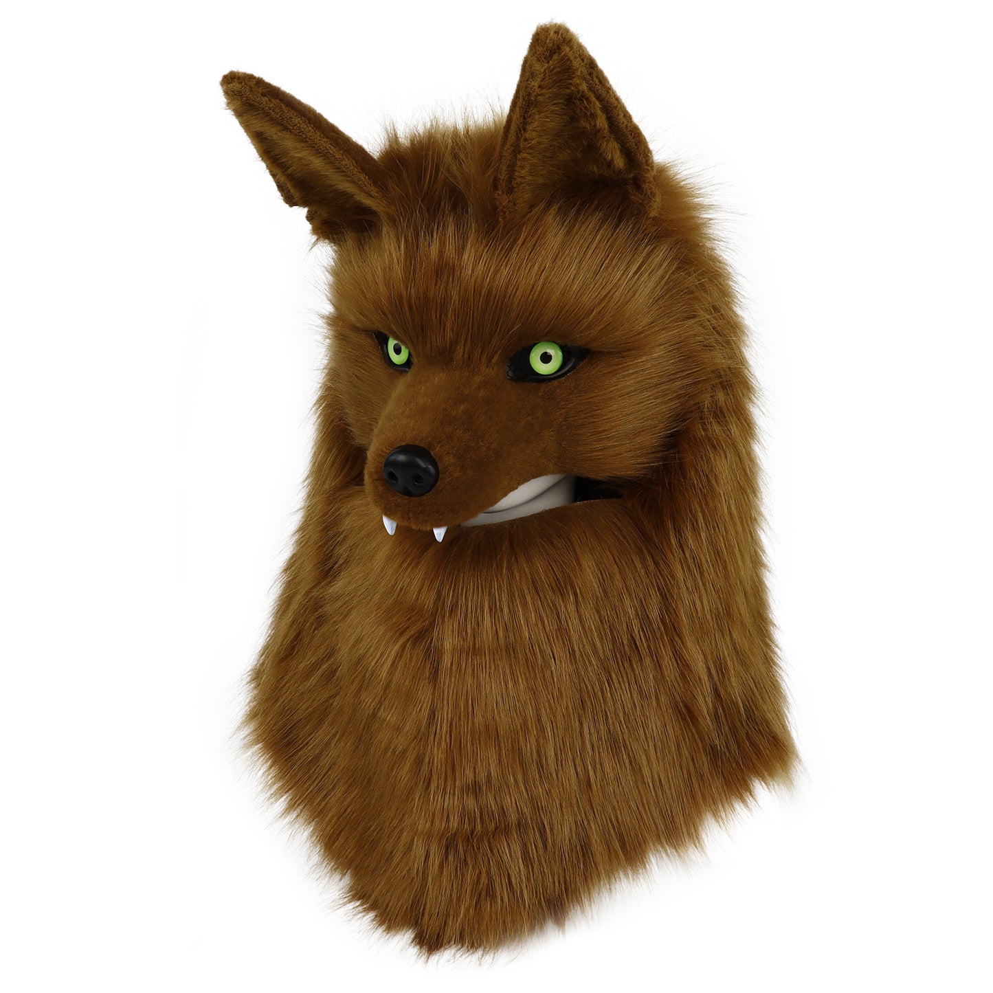 Halloween Party Faux Fur Canine Wolf Half-Face Mask Viking Medieval Costume Headpiece Prop