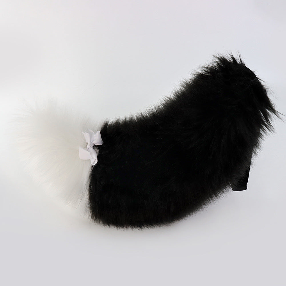Halloween Craft Animal Tail Fluffy Plush Tail Multi-color Realistic Dog Tail Lolita Fox Convention Accessory