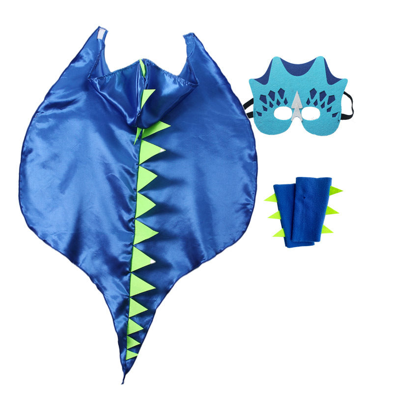 Halloween Kids Costume Children's Performance Outfit Animal Set Dinosaur Cape Costume Accessories