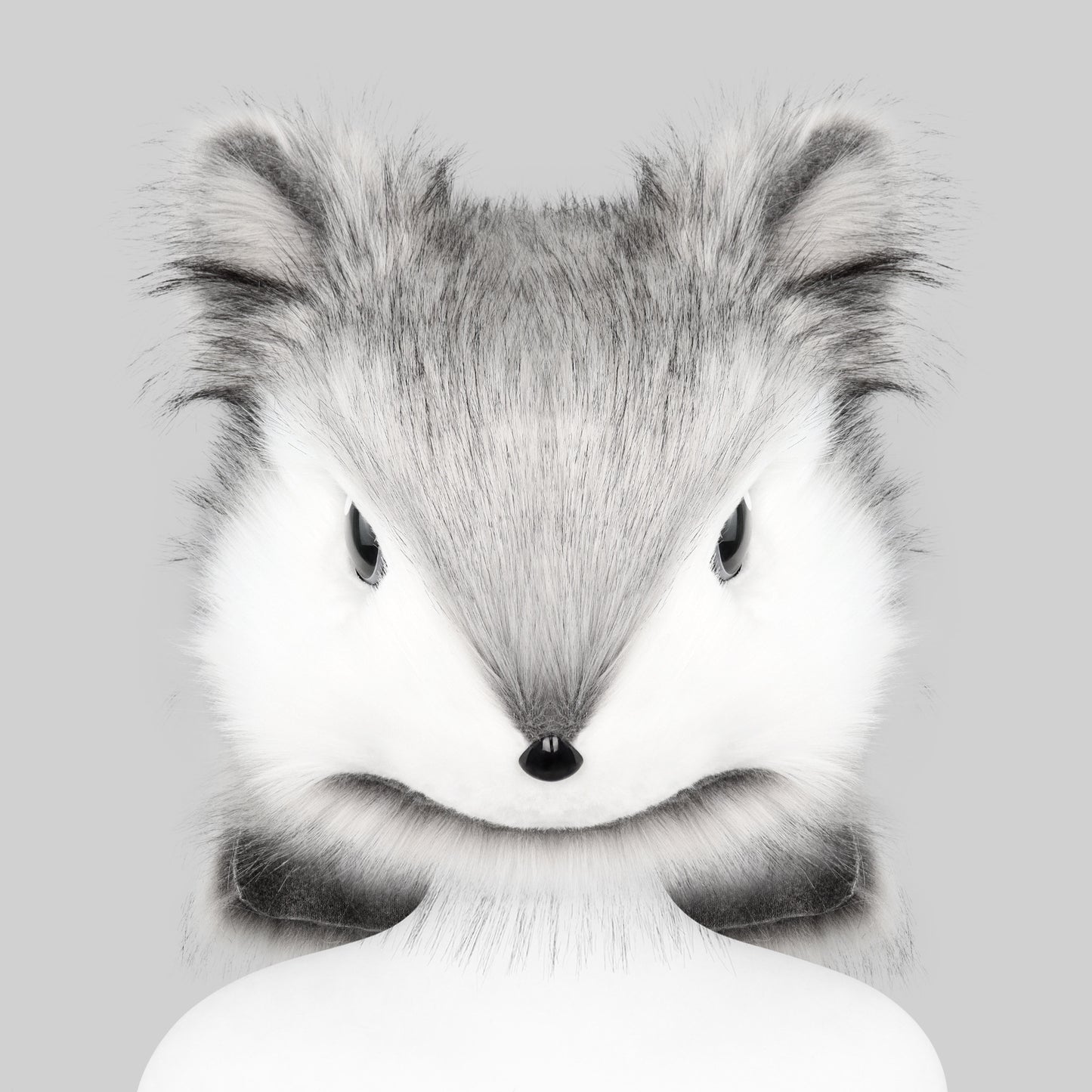 Single-Head Finished Fursuit Headpiece, Squirrel-Type Mouse Fursuit Head Mask, Cosplay Costume for Convention, Wearable Fursona Apparel