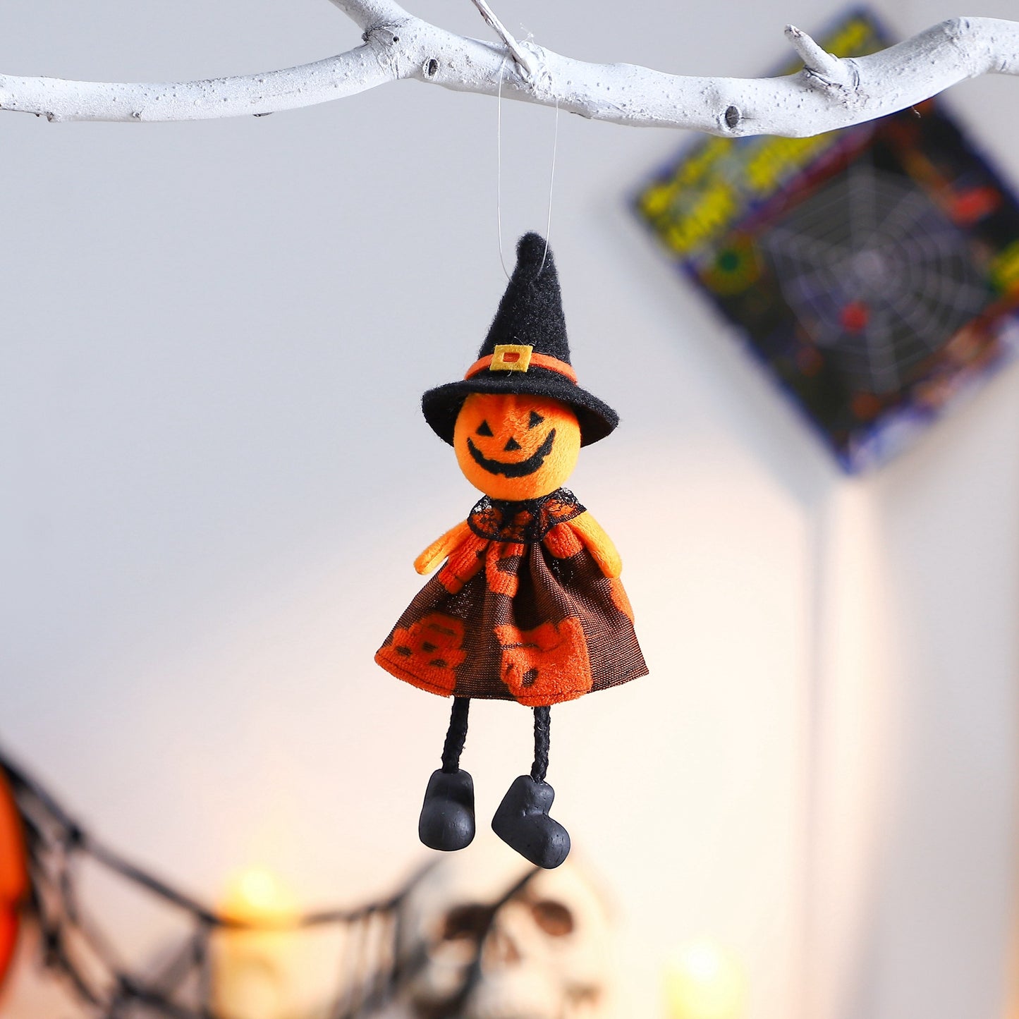 Halloween Decorations Pumpkin Ghost Witch Doll Party Ornament Hanging Decoration