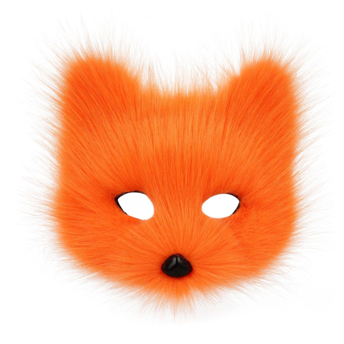 Halloween Party Furry Half-Face Cat Fox Mask Cosplay Cat Face Mask Accessory