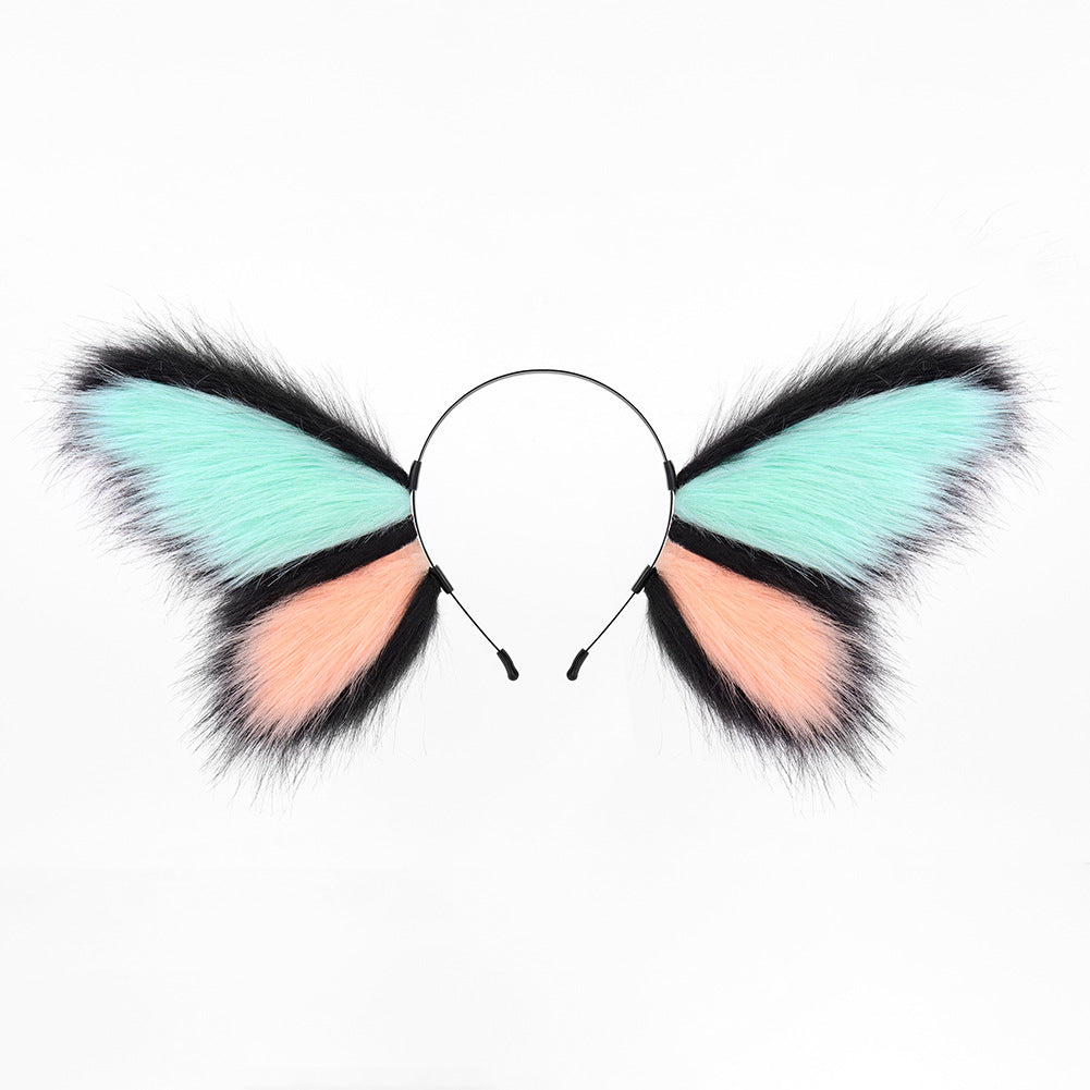 Halloween Headwear Animated Butterfly Hairband Elf Beast Ears KC Beast Head Accessory Multi-color Exaggerated Beast Ears Hairband