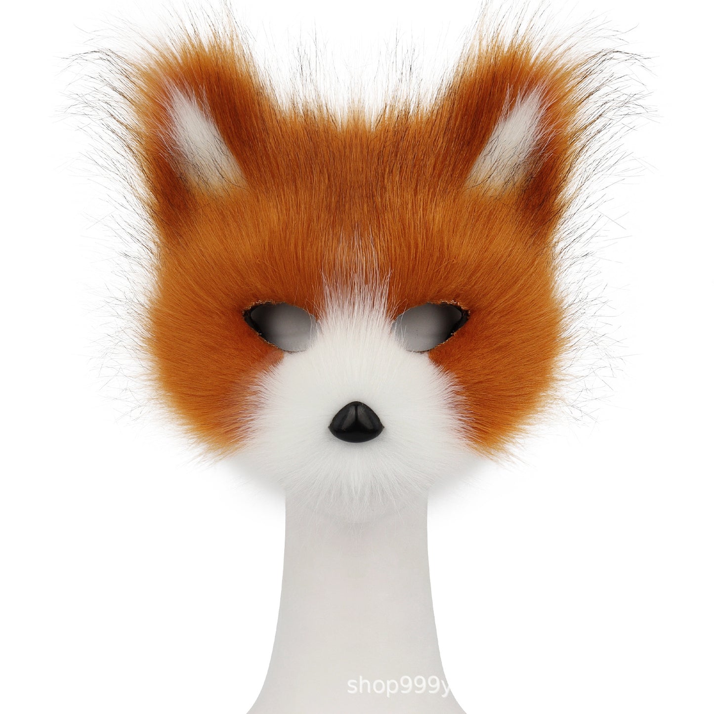 Halloween Party Furry Half-Face Cat Fox Mask Cosplay Cat Face Mask Accessory