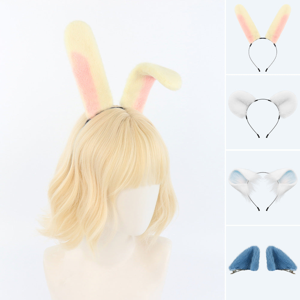 Kawaii Hairband Cosplay Ears Usagi Rabbit Ears Chiikawa Handmade Cat Ears Animal Ears Hair Clip Flying Squirrel