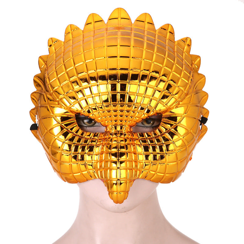 Halloween Lion Leopard Owl Pig Head Electroplated Mask  Popular Movie Theme Costume Party Prop