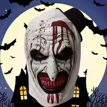 Horror Terrifier 3 Art The Clown Mask Cosplay Joker Killer Demon Skull Latex Helmet Halloween Carnival Purim Party Costume Props