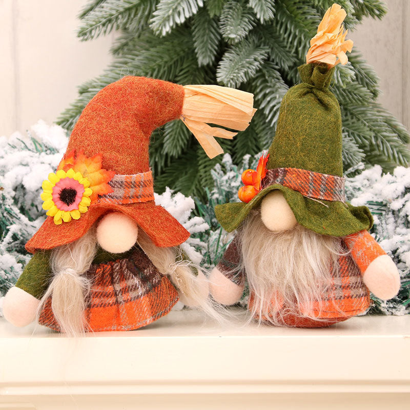 New  Christmas Faceless Old Man Doll Toy, Small Harvest Doll, Standing Figure Gift