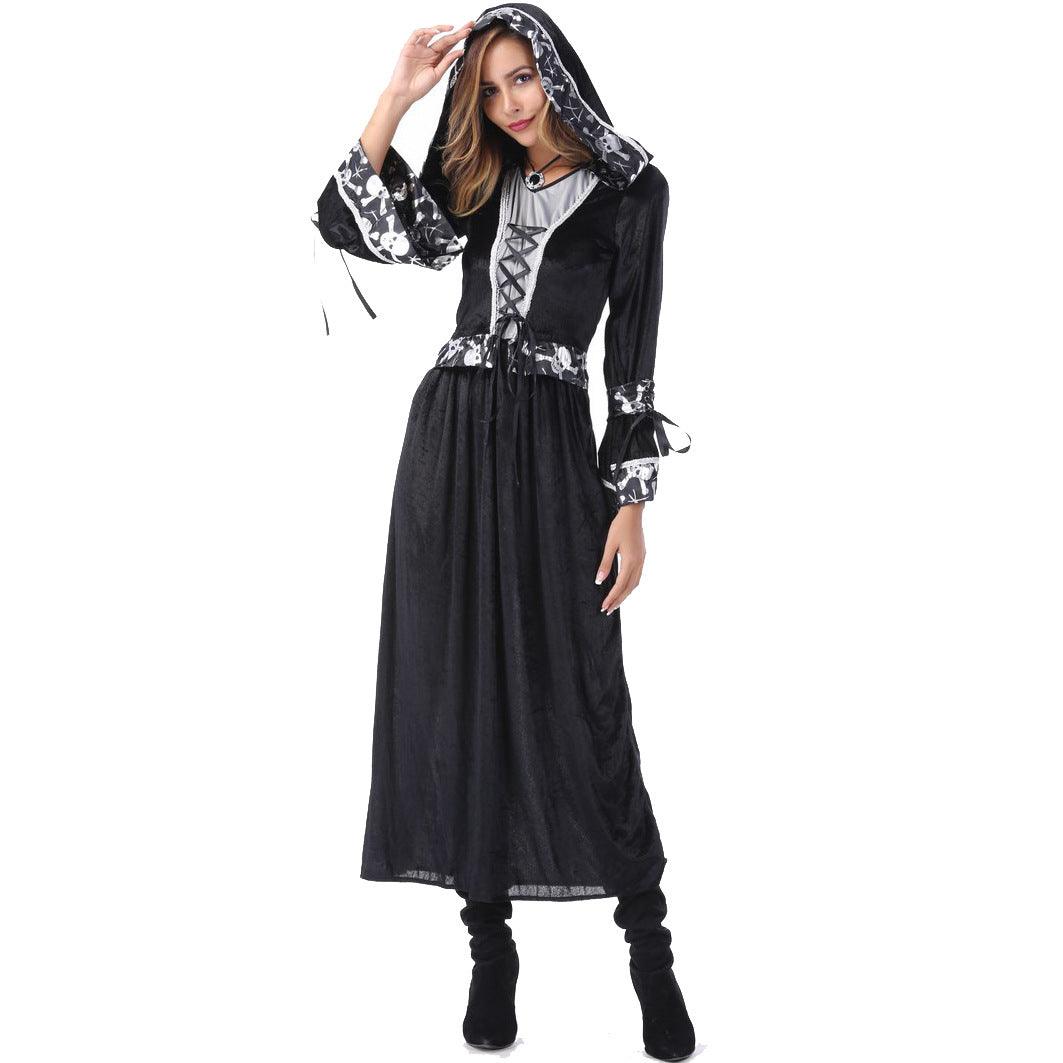 Unisex Couple Costume Skull Reaper Vampire Outfit Witch Costume Halloween Clothing