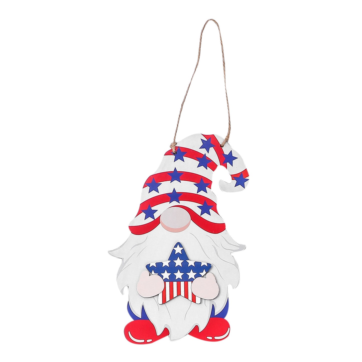 Festive Wooden Hanging Ornament for Independence Day, Halloween, Harvest Festival - Creative Faceless Doll Christmas Decoration