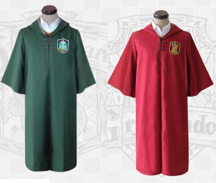 Halloween Cosplay Costume Robe Cloak For harri potter Gryffindored Slytherin School Uniform For Adult Party Magican School Cloth