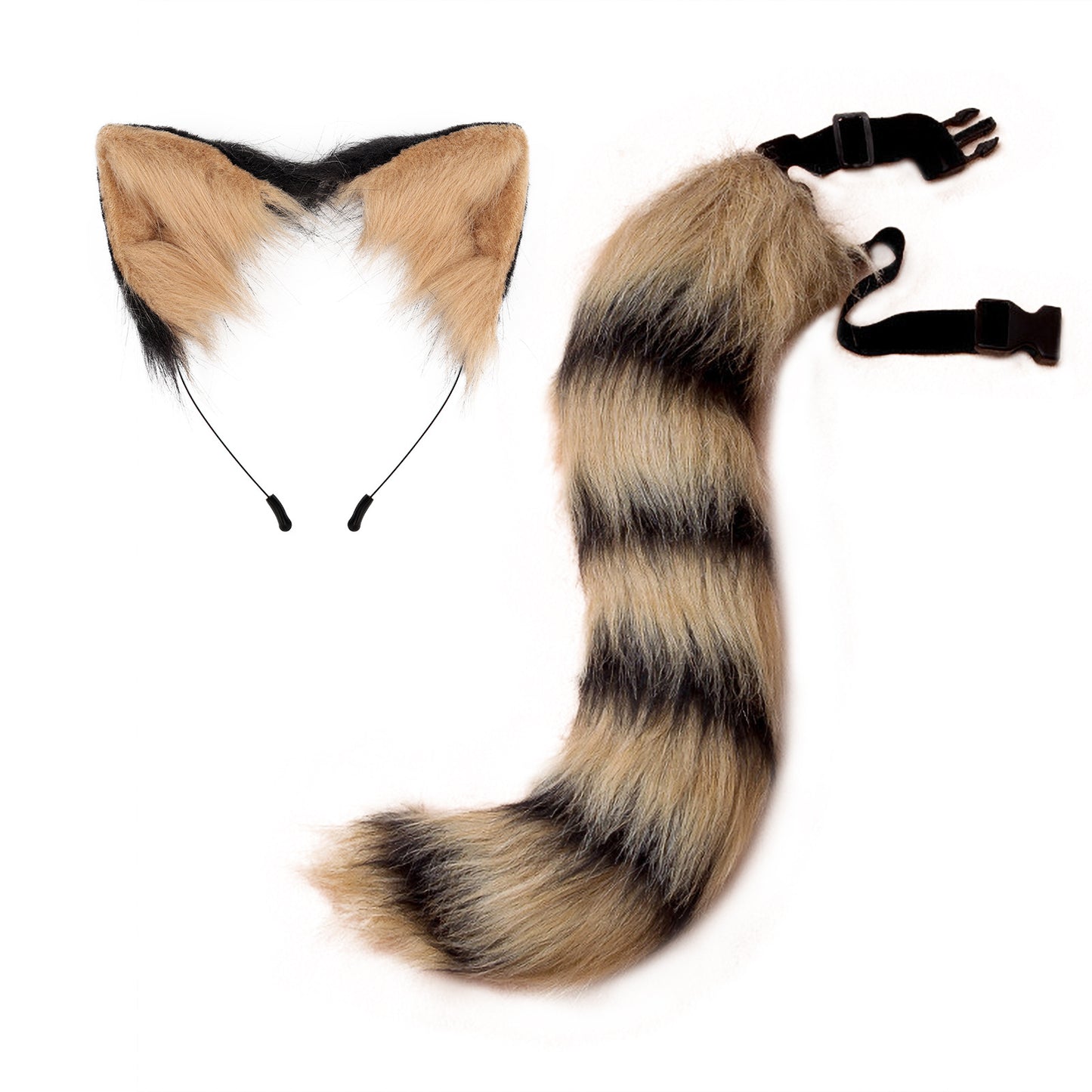 Halloween Cosplay Fake Fox Fur Tail Costume Accessory Animal Tail Cat Ear Headband Hairband Drop Shipping