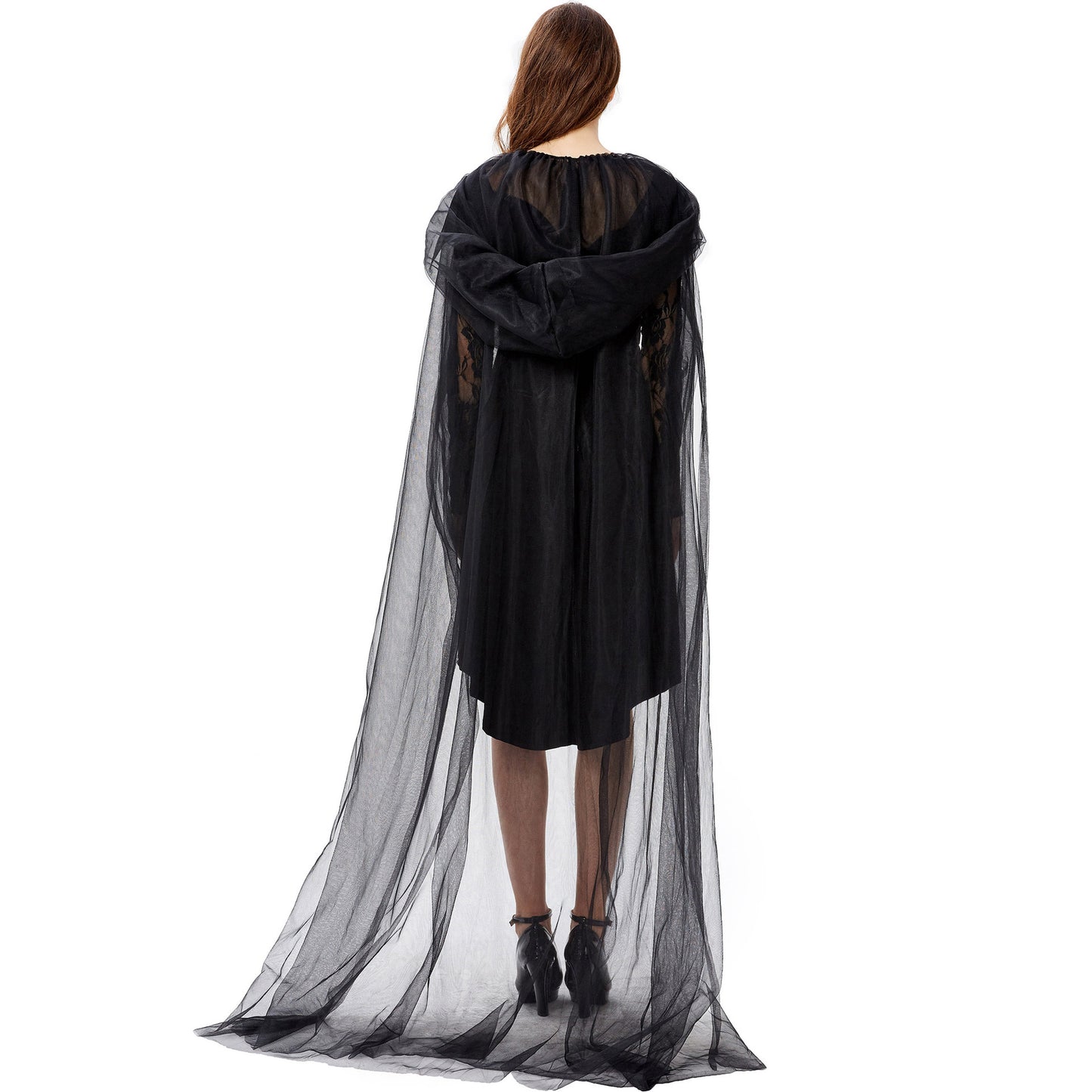 Dark Vampire Witch Costume Halloween Outfit Death Cloak Witch Dress Costume for Party