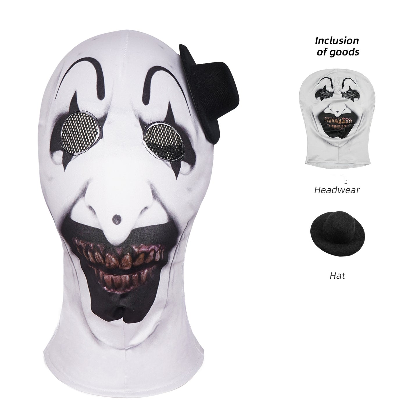 Pierrot Clown Halloween Costume – Black & White Jumpsuit | Men's, Women's & Kids'