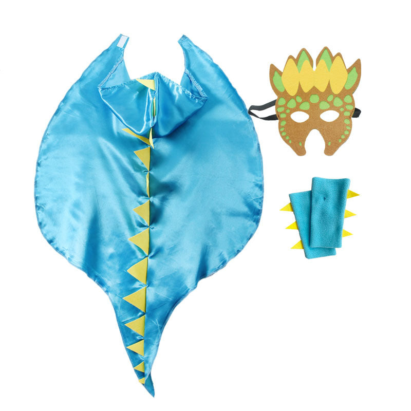Halloween Kids Costume Children's Performance Outfit Animal Set Dinosaur Cape Costume Accessories