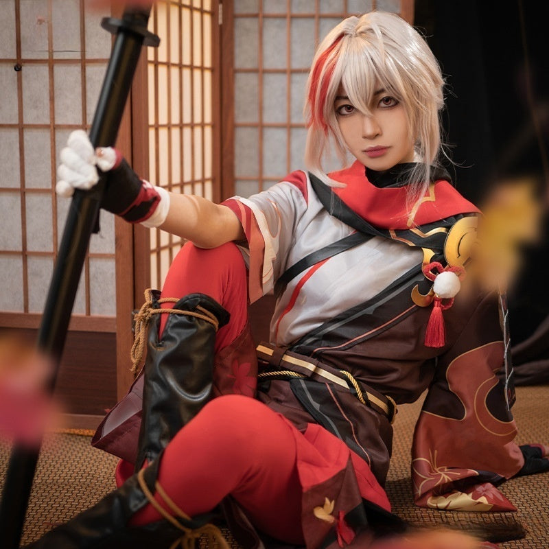 Kaedehara Kazuha Cosplay Costume – Genshin Impact | Inazuma Samurai Set + Wig Option