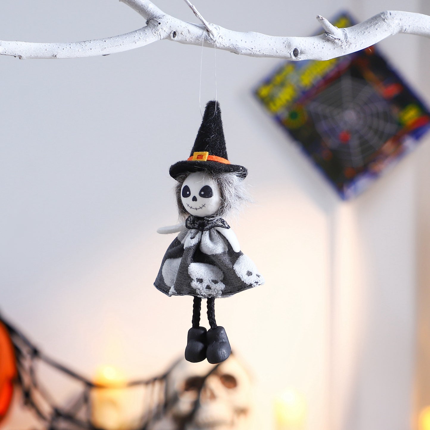 Halloween Decorations Pumpkin Ghost Witch Doll Party Ornament Hanging Decoration