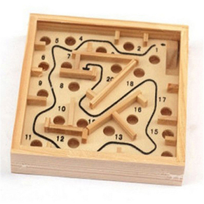 12*2.5cm Mini Wooden Labyrinth Board Game Ball In Maze Puzzle Handcrafted Toys Children Educational Toys Antistress