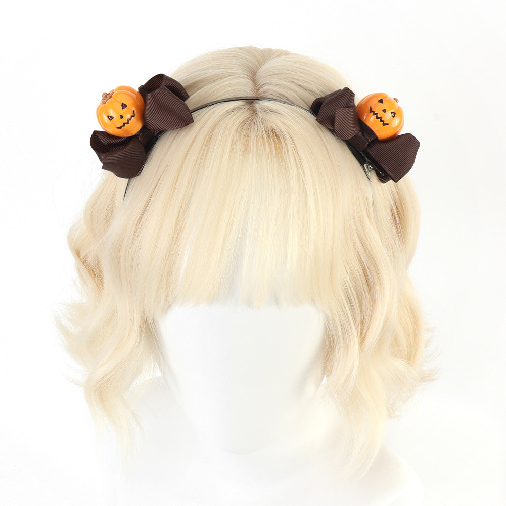 Halloween Pumpkin Headband Original Handmade Christmas Decoration Hair Accessory Cosplay Headband Cute Prop