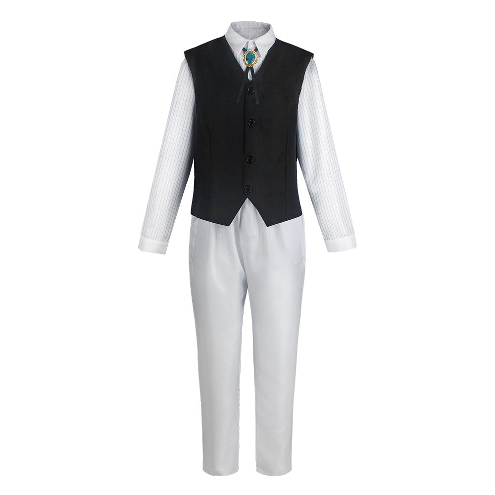 Armed Dazai Osamu Cosplay Costume – Bungo Stray Dogs | Beige Trench Coat, Black Vest, White Shirt, Trousers & Accessories | XS–3XL