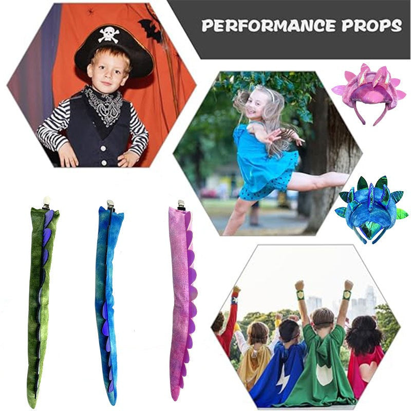 Holiday Children's Hat Hairband, Halloween Headwear, Snowflake Headband for Girls, Cute Dinosaur Christmas Party Accessory