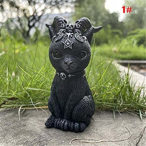Halloween Witch Black Cat Resin Decoration Figurine Magical Mysterious Atmosphere Design Decorative Ornament