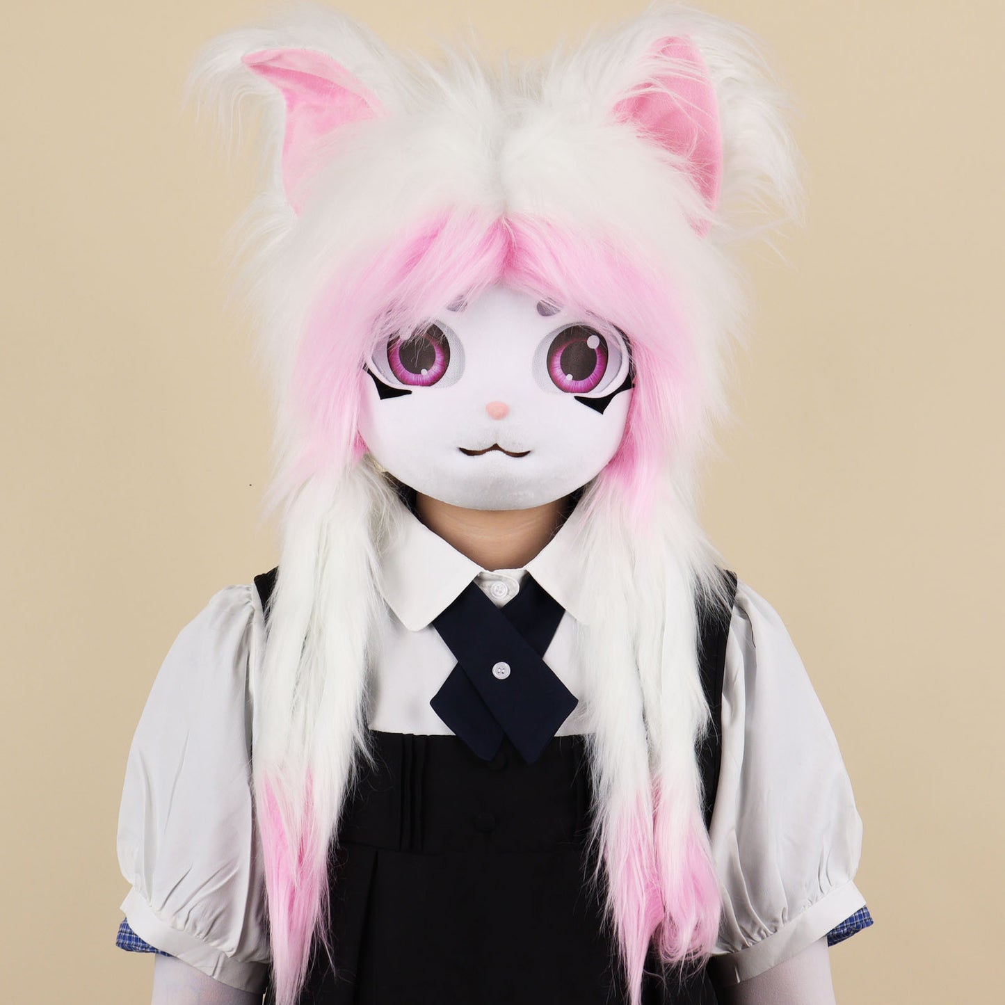 Kigurumi Plush Animal Head Wearable Hoodie Lolita Ready-to-Wear Cosplay Cute Animal Costume Furry Costume
