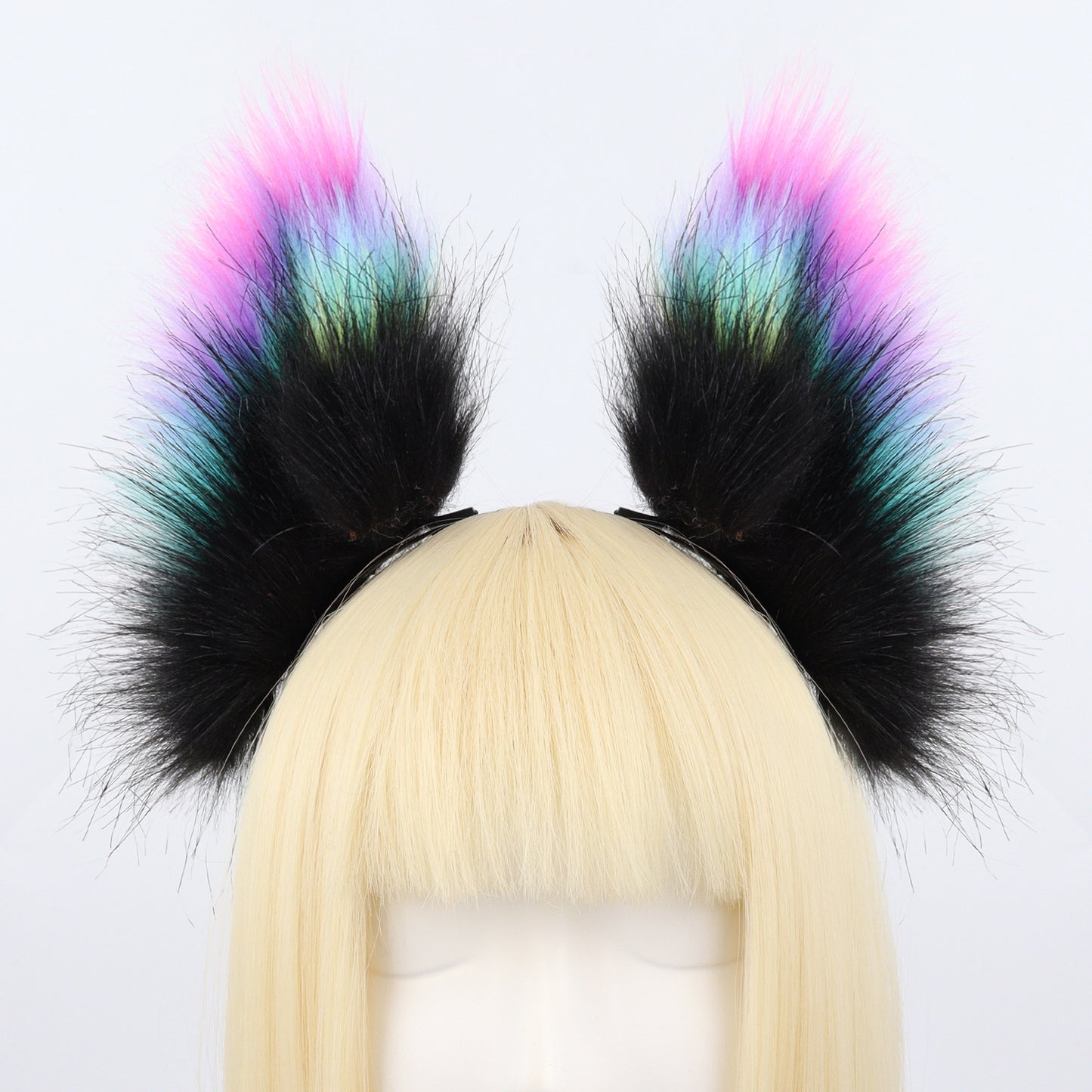 Handmade Colorful Plush Cat Ear Fox Headband Accessory Realistic Animal Ears Lolita Animal Ears Headband Summer Style
