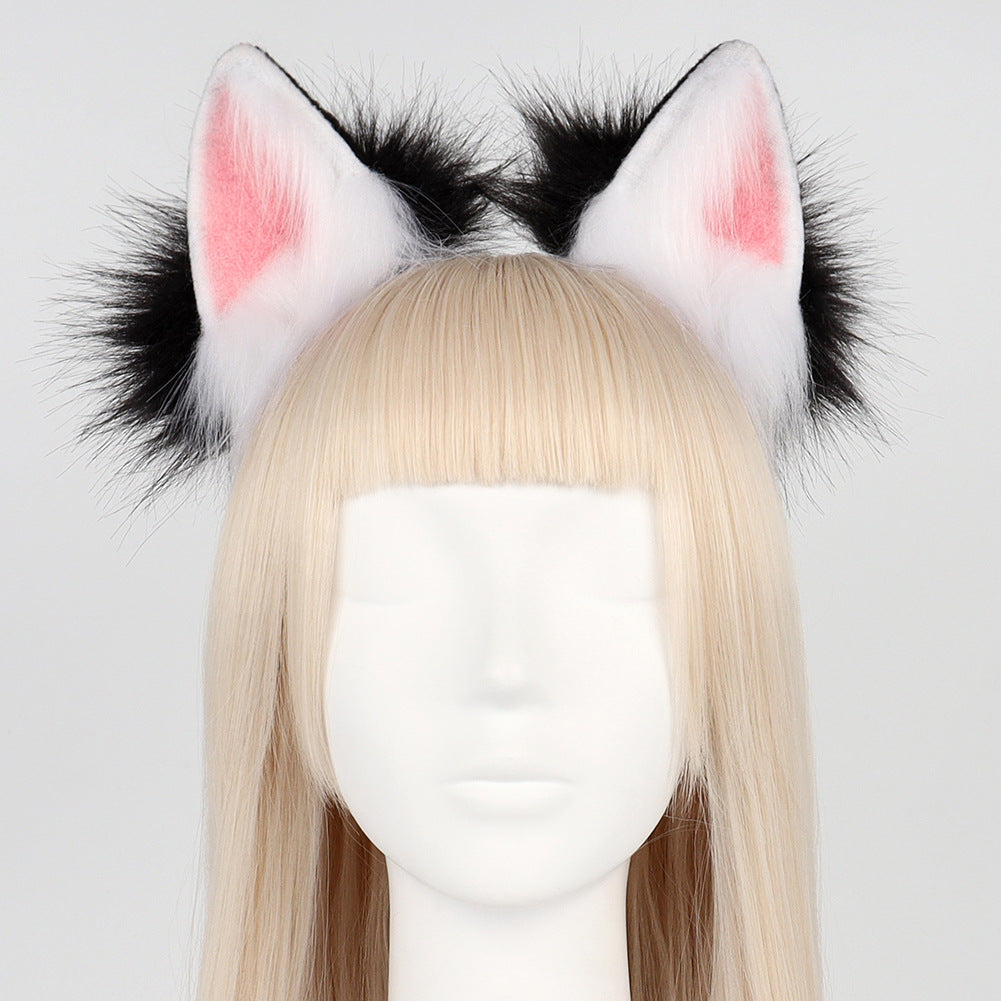 Halloween adjustable animal ear headpiece cosplay simulation fox ear hair clip accessory