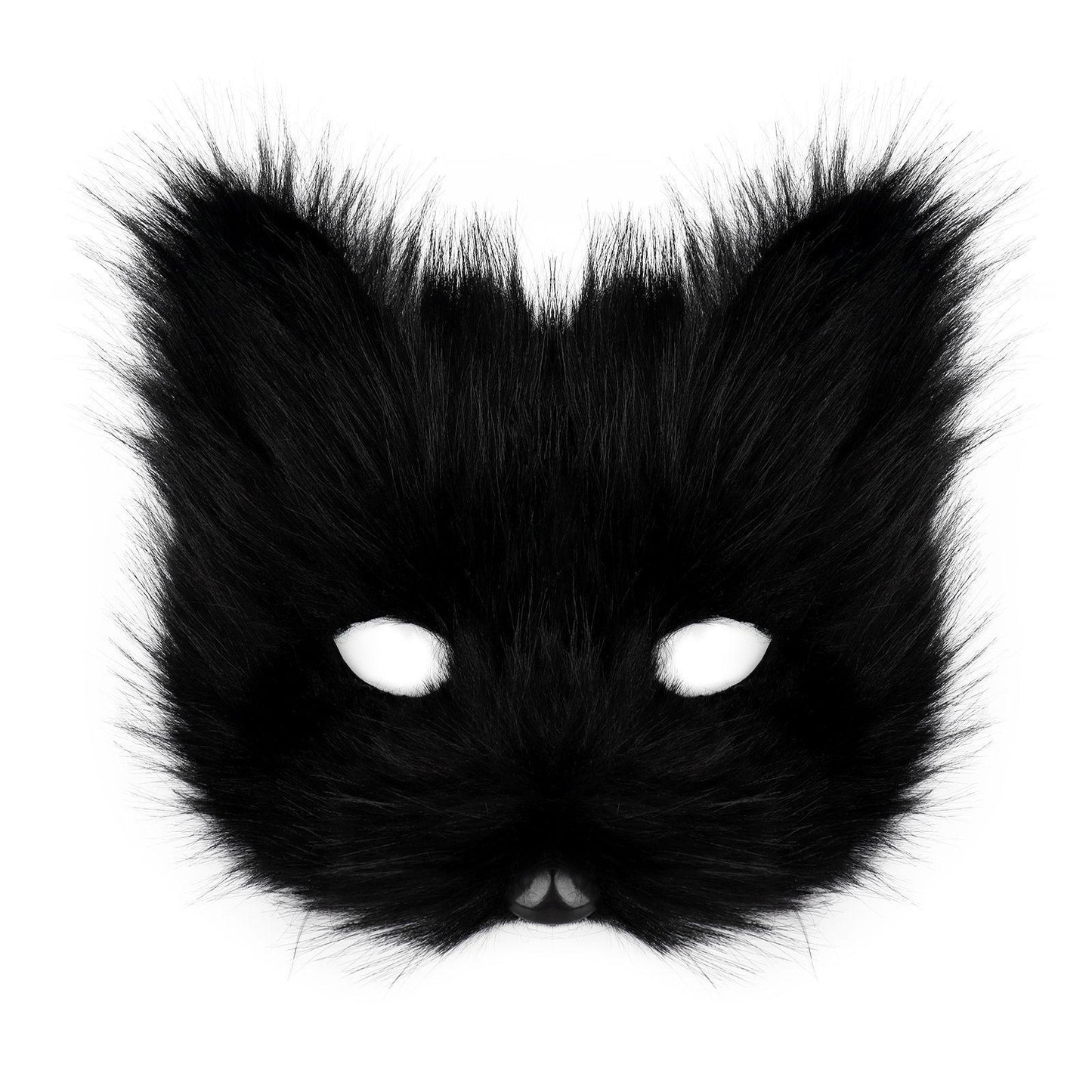 Halloween Party Furry Half-Face Cat Fox Mask Cosplay Cat Face Mask Accessory