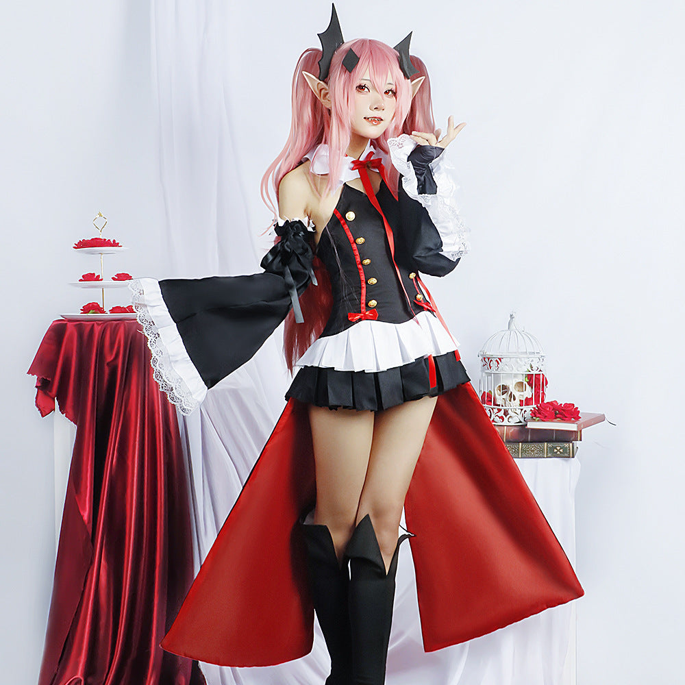 Kururu Cosplay Costume – Seraph of the End | Women's Full Set + Wig Option
