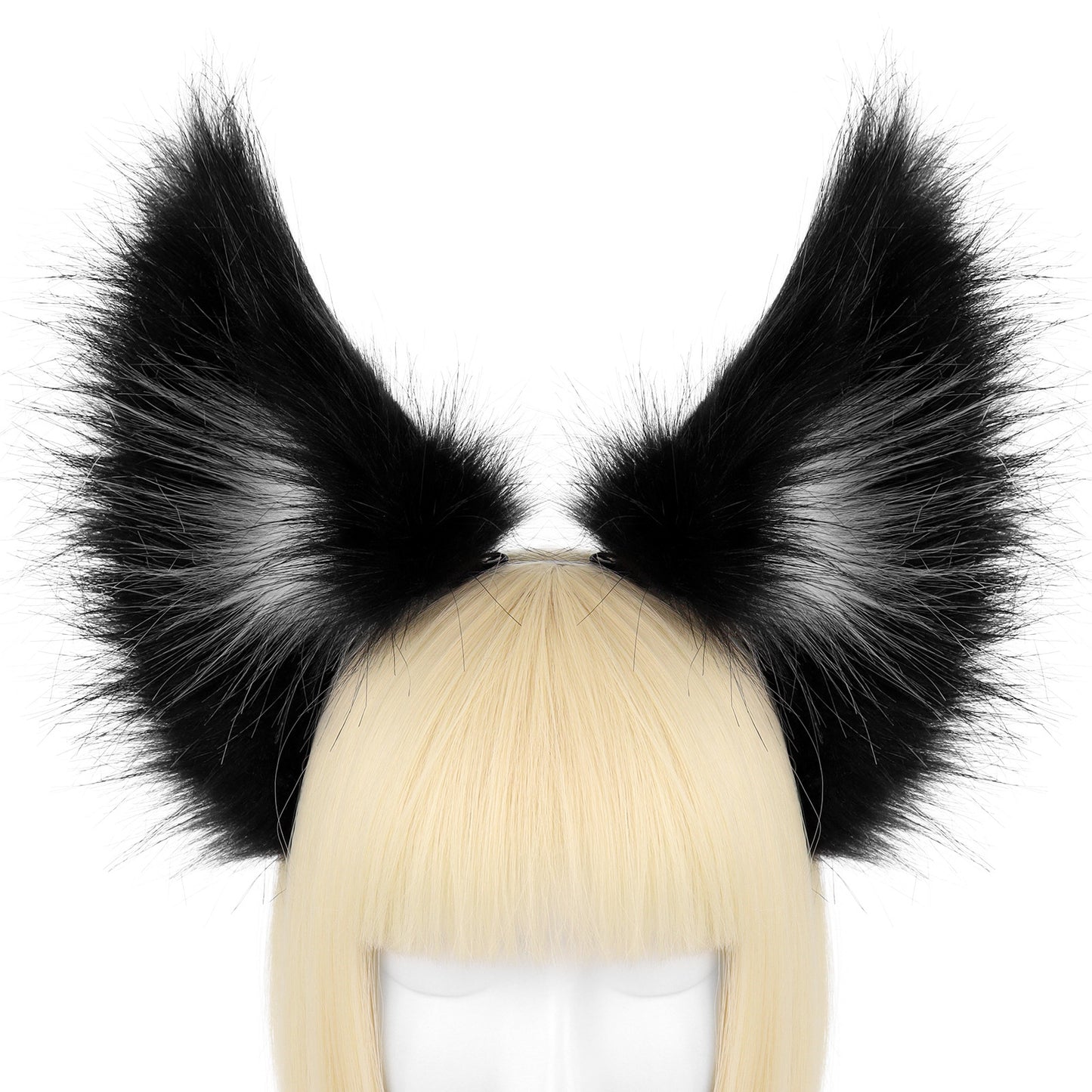 Faux Fur Cat Ears Headband Cute Large Cat Ear Hair Accessory Cosplay Convention Animal Ears Headband Cat Girl Hair Decor