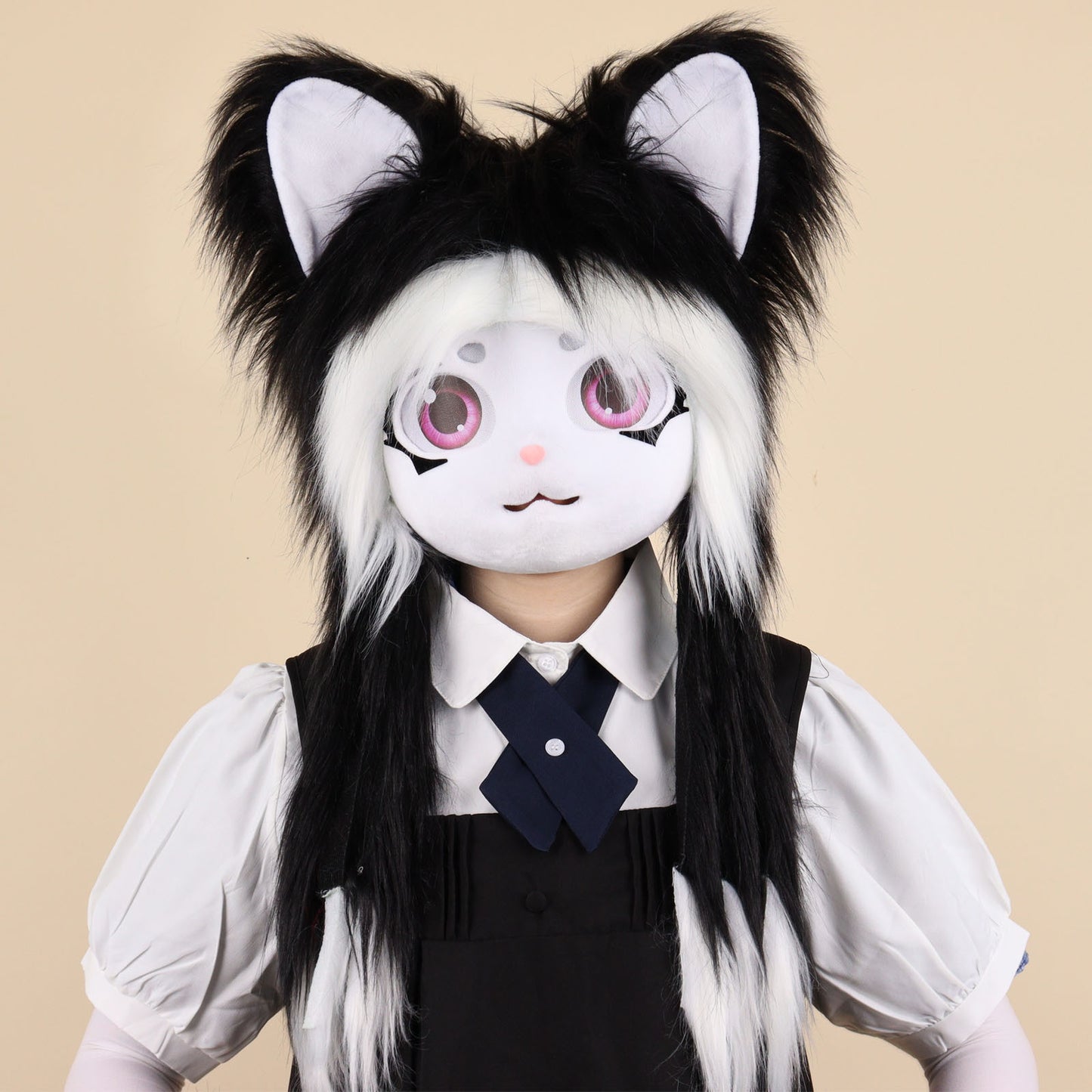 Kigurumi Plush Animal Head Wearable Hoodie Lolita Ready-to-Wear Cosplay Cute Animal Costume Furry Costume