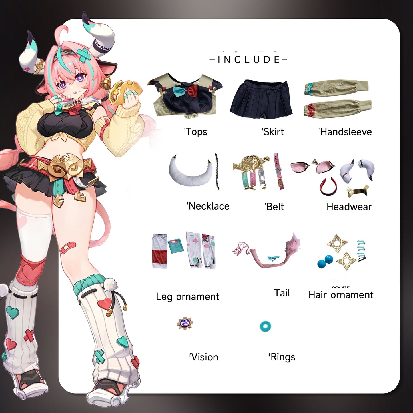 Varesa Cosplay Costume – Genshin Impact | Full Set with Accessories, Optional Wig & Shoes | XS–3XL