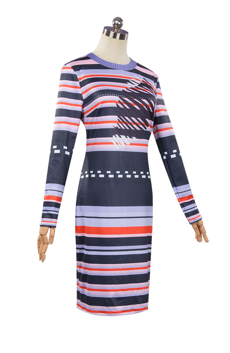 Astrid Cosplay Costume – How to Train Your Dragon | Striped Bodycon Dress | Adults & Kids