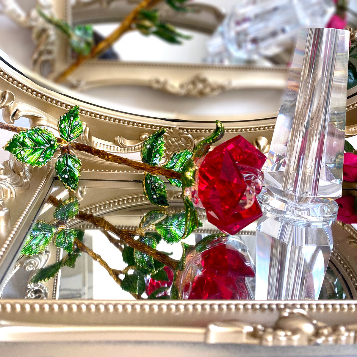 Crystal Rose Ornament