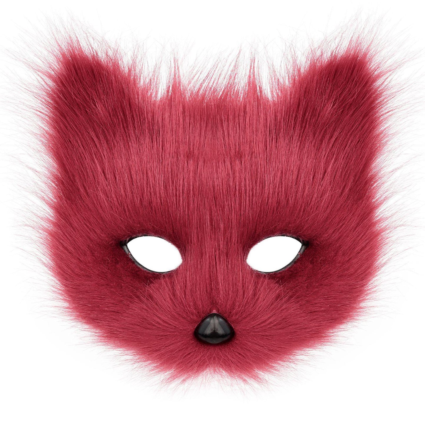 Halloween Party Furry Half-Face Cat Fox Mask Cosplay Cat Face Mask Accessory