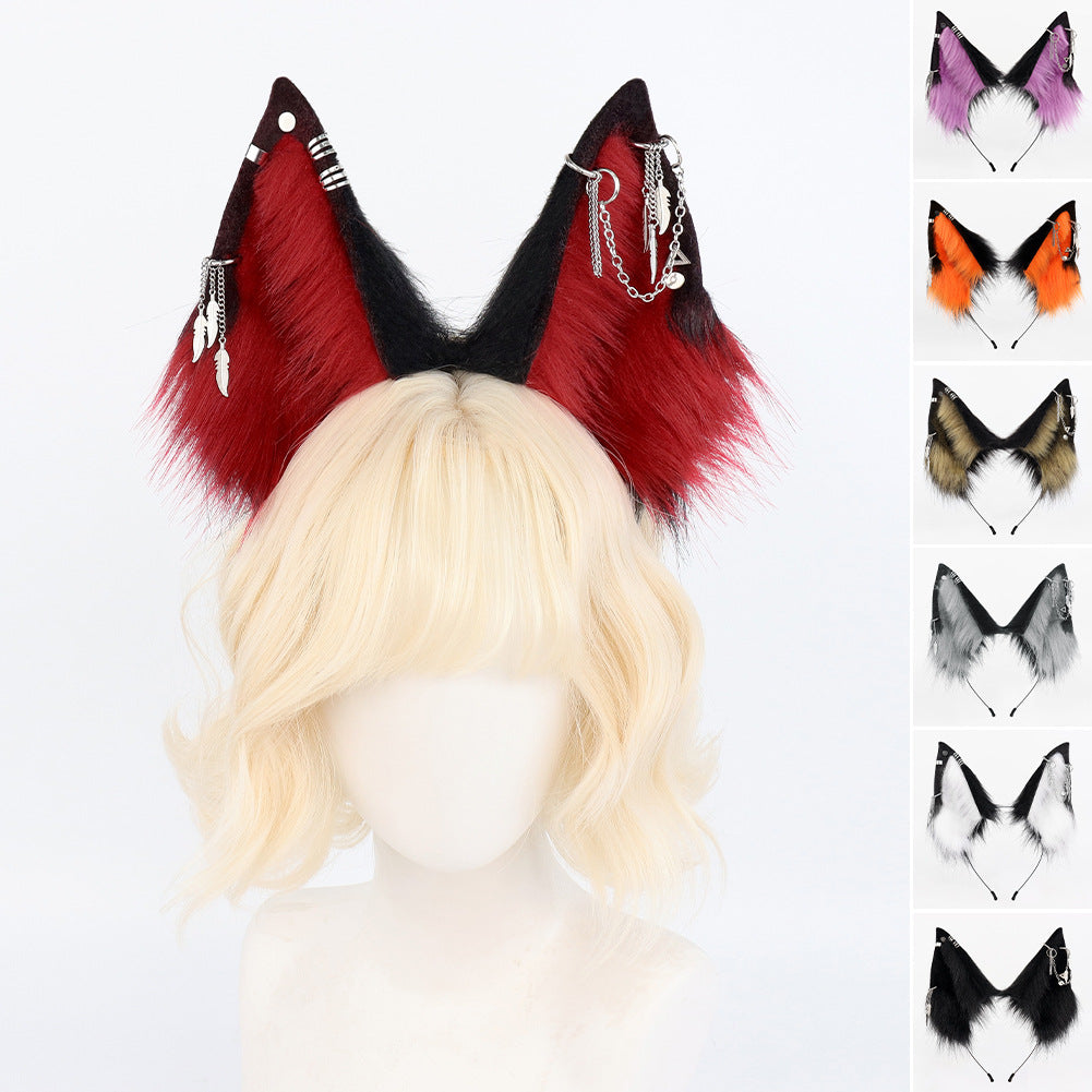 Original Wolf Ear Headband, Multi-color Handmade Wolf Ears Hair Accessory, Cosplay Prop Anime Convention Animal Ears Headpiece