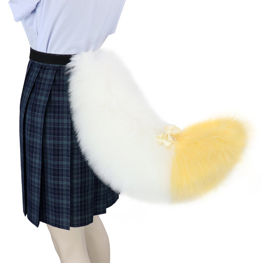 Halloween Craft Animal Tail Fluffy Plush Tail Multi-color Realistic Dog Tail Lolita Fox Convention Accessory