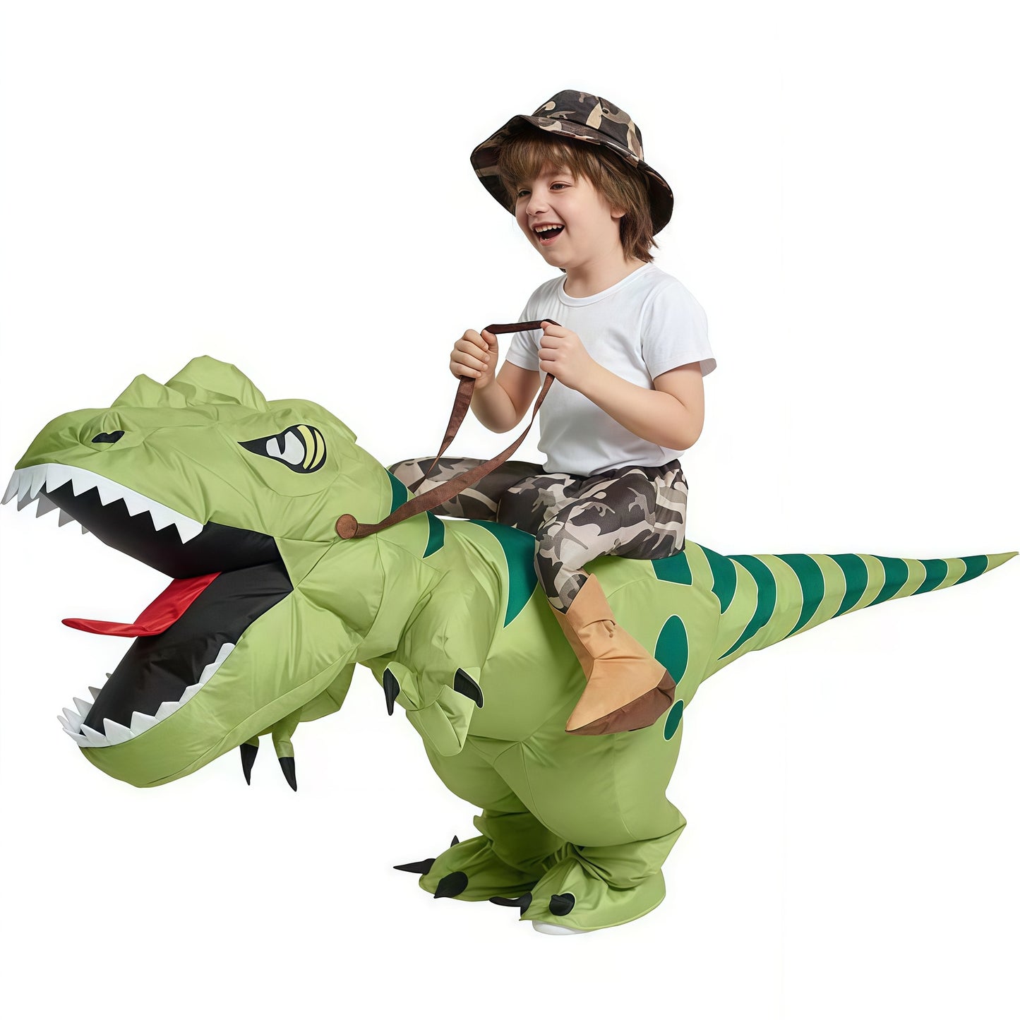 Halloween Stage Inflatable Dinosaur Costume for Performance, Funny Running Dinosaur Inflatable Suit