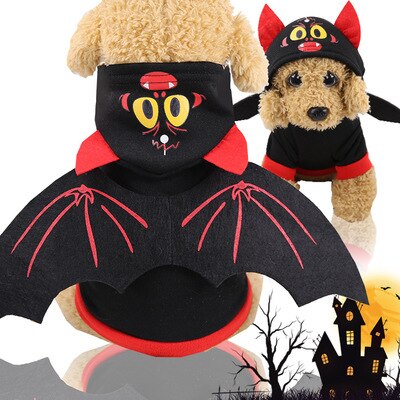 Halloween Pet Costume – Angel & Cartoon Print Jacket for Cats & Dogs | 16 Colors | XS–XXL