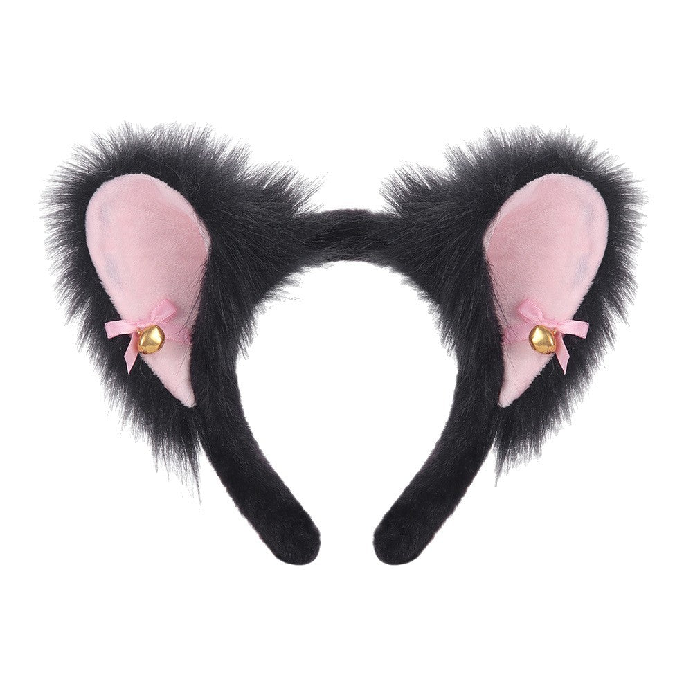 Handmade Fox Ears Headband Lolita Plush Animal Ears Cat Ears Headband Cute Live Streaming Comic Convention Hair Accessory
